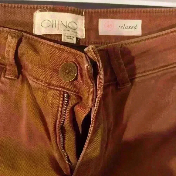 Chino by Anthropologie relaxed velvet striped pants tan size 25 - Picture 4 of 11